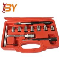 10pc outils de soupape de moteur de dissolvant de carbone ensemble d'outils de coupe de siège d'injecteur Diesel pour l'utilisation de véhicule