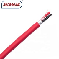 Câble d'alarme incendie blindé 2 conducteurs MICROLINK, multiconducteurs rigides BC PH30/P60/P120, gaine rouge FR-PVC, certifié ETL CE