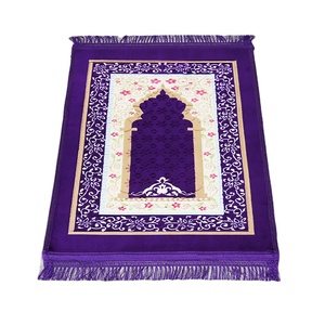Manufacturer Wholesale Thick Anti Slip Travel Custom Plain Solid <strong>Color</strong> Printed Muslim Islamic Prayer Mat Rug