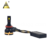 Ampoules de phares LED automobiles 200W H4 H7 H11 9005 9006, kit de conversion LED haute luminosité avec refroidissement par 4 tubes en cuivre