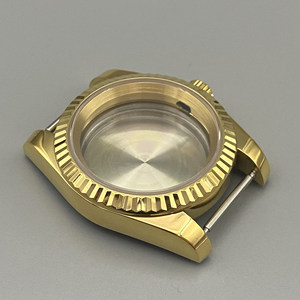 Anillo Dental de Oro PVD con Cristal de Zafiro Azul, Caja Interior Transparente de 39 mm, Caja de Reloj de Acero Inoxidable - Product Image 5