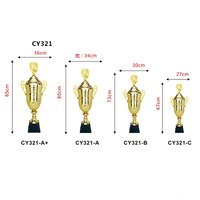 Trophée Cup – trophée en métal de taille personnalisée, pour coupe de Sport, en métal plaqué or argent, trophée