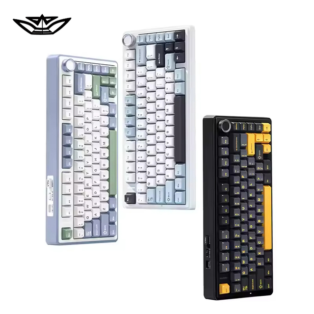 Customized Wireless Tri-mode Mechanical Gaming Keyboard 75% Gasket Structure Hot-swappable RGB Backlit Programmable