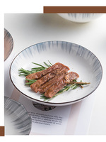 Service de table en céramique, vaisselle de style occidental, marché d'Arabie Saoudite, porcelaine osseuse de luxe, unique, fête, mariage, tendance, boîte avec logo
