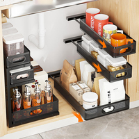 Nouvel Organisateur de Rangement Multifonctionnel à 3 Niveaux et Hauteur Réglable Transparent pour Cuisine et Salle de Bain Sous Évier 2026