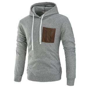 Nueva Sudadera con Capucha Delgada, Impermeable, Ecológica, a la Moda, Lisa, Decorada, de Poliéster/Algodón para Hombre, al por Mayor - Product Image 1