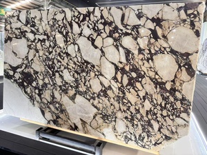 현대 이탈리아 Calacatta Viola 대리석 실내 벽 및 바닥 타일 새로운 광택 보라색 오렌지 큰 석판 방수 1 년 보증 - Product Image 4