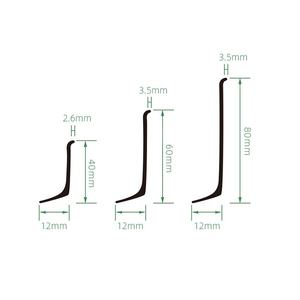 Autocollant mural d'angle de plinthe en alliage d'aluminium design moderne 4Cm6Cm8Cm ligne de pied de carreaux de métal accessoires de revêtement de sol - Product Image 3