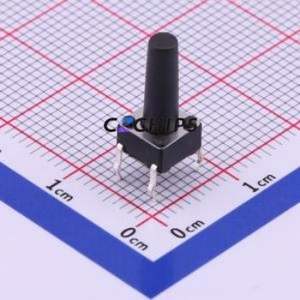 TS-1095-A165B3-D1 Tactile Switch Through hole-4P,6x6mm Switch Single Pole Single Throw Round Button 2.5N Through Hole - Product Image 1