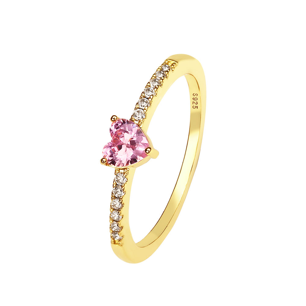 หินสีชมพู ชุบทอง