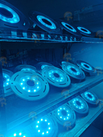 Lampes LED RGB subaquatiques pour fontaines extérieures 12W IP68 étanches avec DMX 512 à changement de couleur pour piscine
