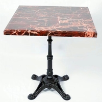 Pieds de table en fonte noire de style moderne Table basse de salon ronde en bois pour meubles de café et de restaurant en plein air