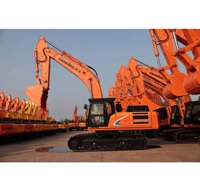 Excavatrice hydraulique diesel CDM6376 de 39,3 tonnes à prix abordable avec godet de 1,9 m³ et grappin à billes pour la construction d'infrastructure
