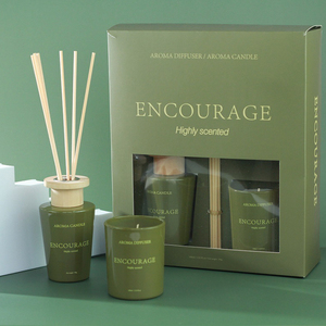 Tarro de cristal de lujo ecológico, velas de cera de Gel perfumadas, difusor de caña, velas aromáticas personalizadas, juego de regalo de ambientador para el hogar - Product Image 3