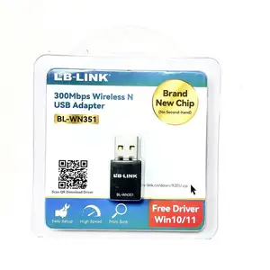 Üreticinin en çok satan yepyeni ambalaj 300mbps BL-WN351 kablosuz USB ağ kartı adaptörü