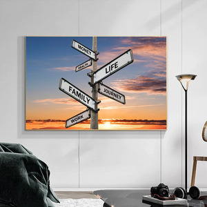 Peinture sur <span class=keywords><strong>toile</strong></span> personnalisée avec noms de rues et dates, impression HD, pour la décoration de la maison, du bureau ou de l'hôtel - Product Image 2