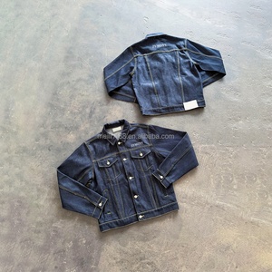Custom 14oz <b>Denim</b> Jacket for Men High Quality Oversized Heavyweight 100% Cotton Blank Plain <b>Coat</b> Jeans Jacket Manufacturer - Product Image 1