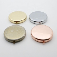 Cermin Kompak Salon Kecantikan Mini Portabel Warna Rose Gold Dengan Logo