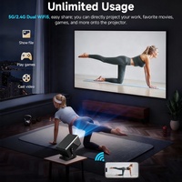 Projecteur intelligent Android Google TV Hotack X7AA, projecteur de jeu HD 1080P, home cinéma vidéo 4k, projecteur LCD portable, projecteur de voyage