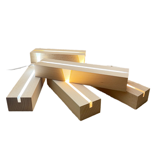 Hiện Đại 16-Màu <span class=keywords><strong>LED</strong></span> Ánh Sáng Vuông Phòng Ngủ Đèn Điều Khiển Từ Xa Cơ Sở Bằng Gỗ Trắng Khách Sạn Quà Tặng Cá Nhân Sử Dụng Bằng Giọng Nói Cảm Ứng Điều Khiển - Product Image 1