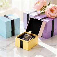 Scatole Rigide Personalizzate Stile Conchiglia con Logo in Lamina d'Oro, Confezioni di Lusso in Carta Pregiata per Profumi e Cosmetici
