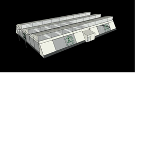 Sistema de Malla de Sombra para Invernadero Agrícola, Estructura de Acero con Cubierta de Plástico para Protección de Cultivos en Entornos Controlados - Product Image 2