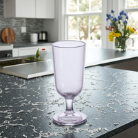 Gobelets en verre de polycarbonate transparent, tasse en verre de vin de restaurant, vente en gros d'usine