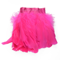 15-20cm néon jaune prix compétitif fait à la main oie Nagorie plume Strung frange 5-8 ''pour la décoration de fête de carnaval