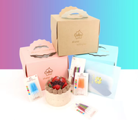 Boîte à gâteaux personnalisable en carton, papier d'art de haute qualité, stratification brillante UV de luxe gaufrage 4 "6" 8 "10" tailles pour gâteau à sushi