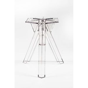 Base Ometto per piani 100 cm in policarbonato trasparente con Base di Design per soggiorno mobili - Product Image 2