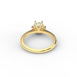 1.79ct Bague solitaire en or jaune 18 carats avec diamant rond cultivé en laboratoire - Product Image 3