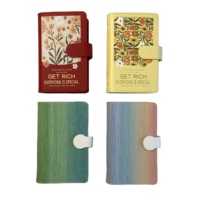Benutzer definierte PP Hardcover Ring Binder Geld Sparbuch Top Loading Cash Collector Vier bunte Designs mit Magnet verschluss