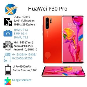 Téléphones Portables Hua-wei P30 Pro LTE Puce SoC Kirin 980 Écran Courbé de 6,47'' 8 Go+256 Go P30 Pro Débloqué Téléphones Intelligents - Product Image 2