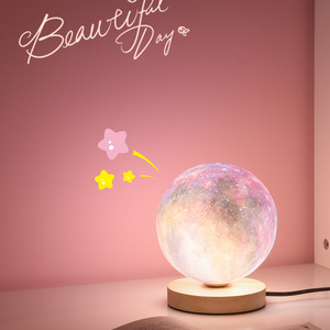 Bán Buôn Bầu Trời Đầy Sao Ánh Sáng Ban Đêm Bảng Đèn Thủy Tinh Mặt Trăng Đèn Cho Phòng Ngủ Cạnh Giường Ngủ Trẻ em' Phòng - Product Image 4