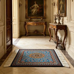 Alfombra Infantil <span class=keywords><strong>de</strong></span> Lujo <span class=keywords><strong>de</strong></span> 50*70cm con Diseño Floral Persa Mandala, Tejida a Máquina, para el Lado <span class=keywords><strong>de</strong></span> la Cama, Decoración para Sala <span class=keywords><strong>de</strong></span> Estar y Dormitorio - Product Image 6