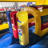 Château gonflable d'été durable en PVC pour l'extérieur avec toboggan, château gonflable de dessin animé pour enfants