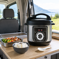 Cuisinière à riz électrique portable 24V 2,5L pour l'extérieur, avec minuterie numérique et fonction maintien au chaud pour le camping
