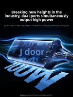 Kabel Pengisi Daya Tipe-C Dua-dalam-Satu US561 dengan Dua Port USB-C untuk iPhone 16 Pro, iPhone 15, Ponsel Android, dan iPad