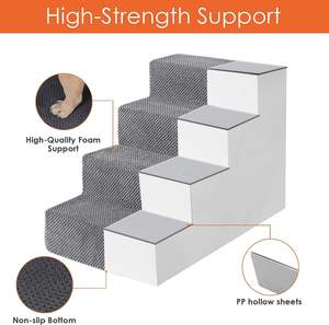 Allwetter-Haustier treppen mit doppeltem Verwendung zweck Neues Design Leichter Samt Nachhaltig Komfortable Haustiers tufen Solides Muster Abnehmbar - Product Image 5