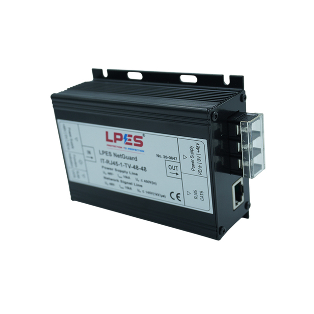 RJ45 24V PoE Ethernet Surge Protector 100Mbps Inline Network Protection Device, Lightning Guard for LAN Data Lines