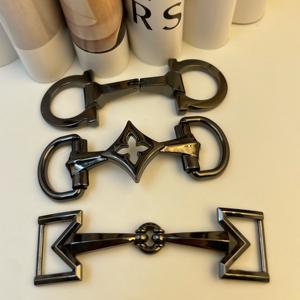 Siyah serisi erkek ve kadın ayakkabı tokası ve makosen ayakkabı aksesuarları için dayanıklı çinko alaşım Metal deri ayakkabı zincirleri özelleştirmek - Product Image 6