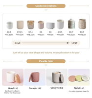 Bougie parfumée en pot en céramique mate de luxe avec mèche en bois et couvercle, logo personnalisé OEM, décoration d'intérieur, aromathérapie
