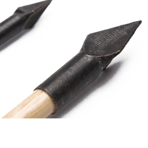 Trắng Thổ Nhĩ Kỳ Lông 33 "Tự Nock Mũi Tên Bằng Gỗ Với Săn Bắn Đầu Mũi Tên Cho Bắn Cung Thể Thao - Product Image 5