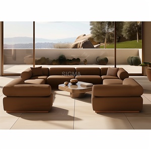 Divani moderni morbidi di lusso di forma quadrata <span class=keywords><strong>E</strong></span> divano da interni divano divano set di mobili soggiorno Villa Hotel - Product Image 1