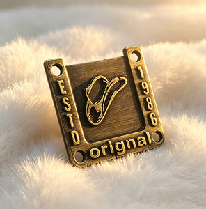 Zinc Alloy High Gloss Metal Logo for Jeans & Clothing, Made to Order Metal Clothing Label for Denim Garments - Product Image 4