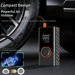 Pompa Ban Mini Saku 55W 150PSI, Pompa Udara Portabel Tanpa Kabel, Daya Ganda dengan Layar Digital LED USB untuk Mobil, Sepeda, Bola - Product Image 2