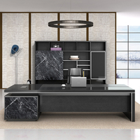 Table de bureau de patron en bois moderne de luxe Table de bureau design Bureau du PDG exécutif