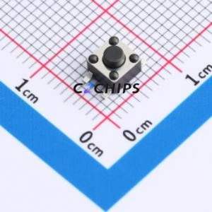 F4B038211T Tactile Switch SMD-4P,4.5x4.5mm Switch Single Pole Single Throw Round Button 2.6N 4.5mm - Product Image 1