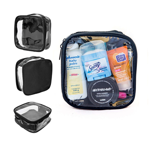 Bolsa de Maquillaje de PVC Resistente al Agua, Transparente, Aprobada para Avión, Bolsa de Viaje para Artículos de Aseo, Bolsa Transparente para Líquidos - Product Image 2