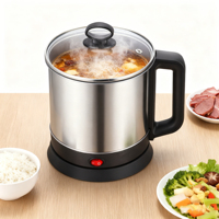 Bouilloire électrique multifonction en acier inoxydable 1,5 L, contrôle de la température, cuiseur vapeur, pour usage hôtelier et domestique, chauffage rapide, best-seller